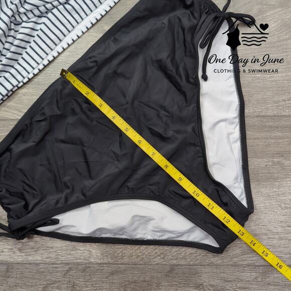 Charmleaks Plus Size Cross Front Crop Bikini Swimsuit Size XXL - Picture 4 of 5